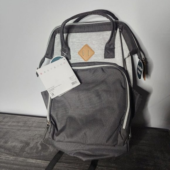 BB Gear Backpack Diaper Bag with Adjustable Shoulder Strap, Gray - Picture 9 of 9